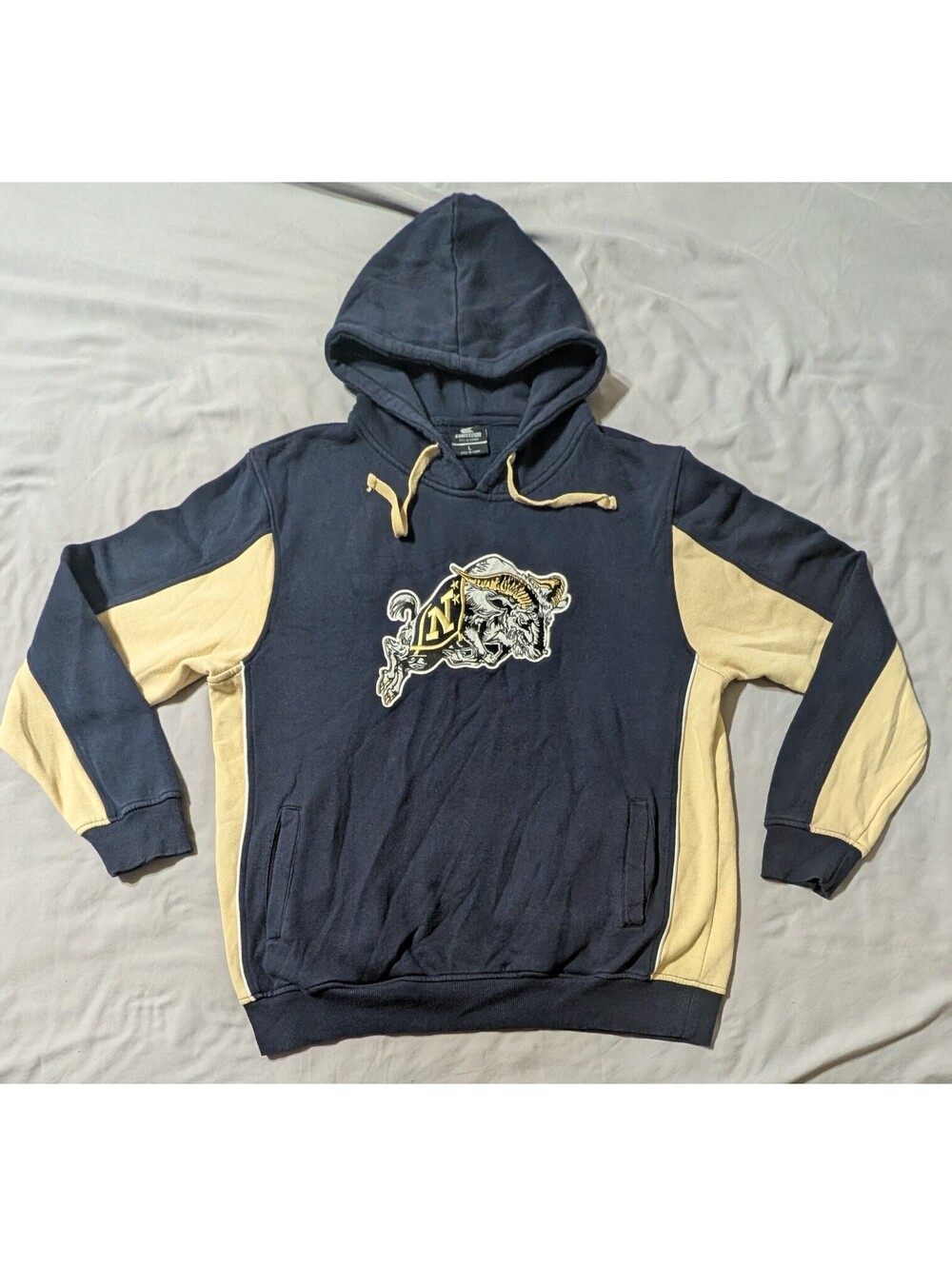 Colosseum Navy Midshipmen Hoodie Large Goat Embroidered Vintage Sweatshirt